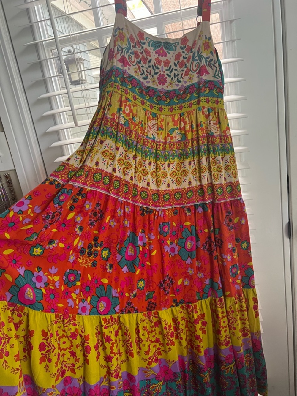 Natural Life boho colorful maxi dress M